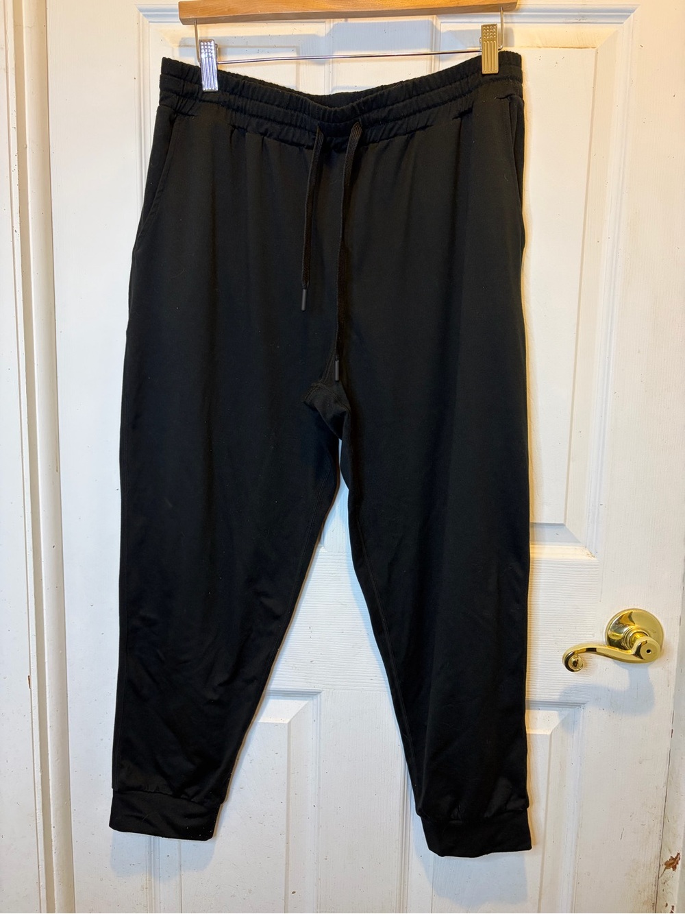 Quince Super Soft Black Fleece Joggers